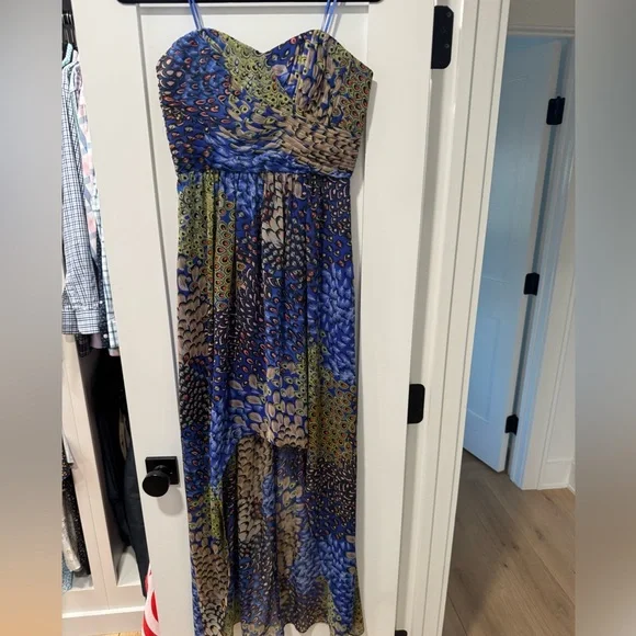 Max and Cleo peacock high-low dress - Picture 5 of 6